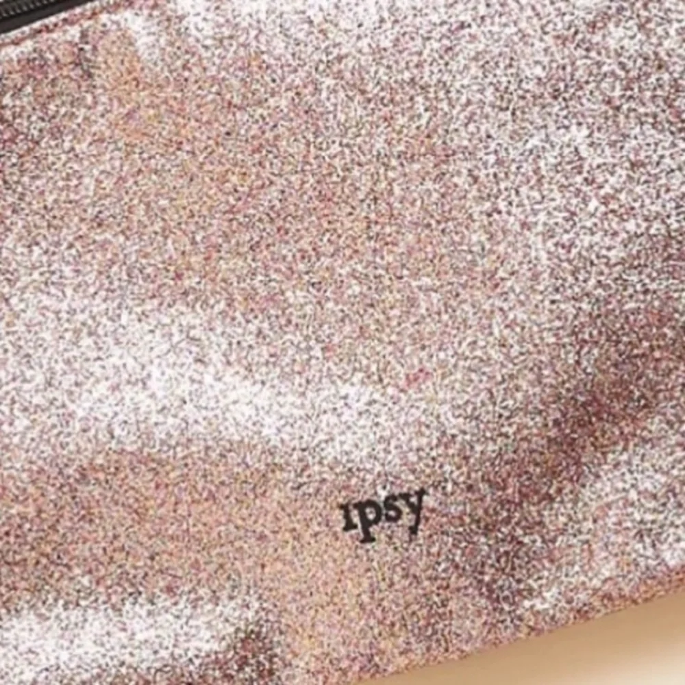 Ipsy Shimmering Glittered Glam Clutch Cosmetic Bag